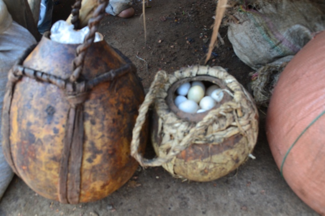 These gourds serve as everything from coffee mugs to shopping baskets and storage for eggs. 
